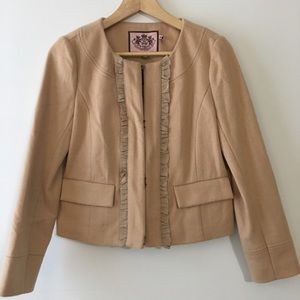 NWT Juicy Couture Camel Melton Wool Jacket - Sz S